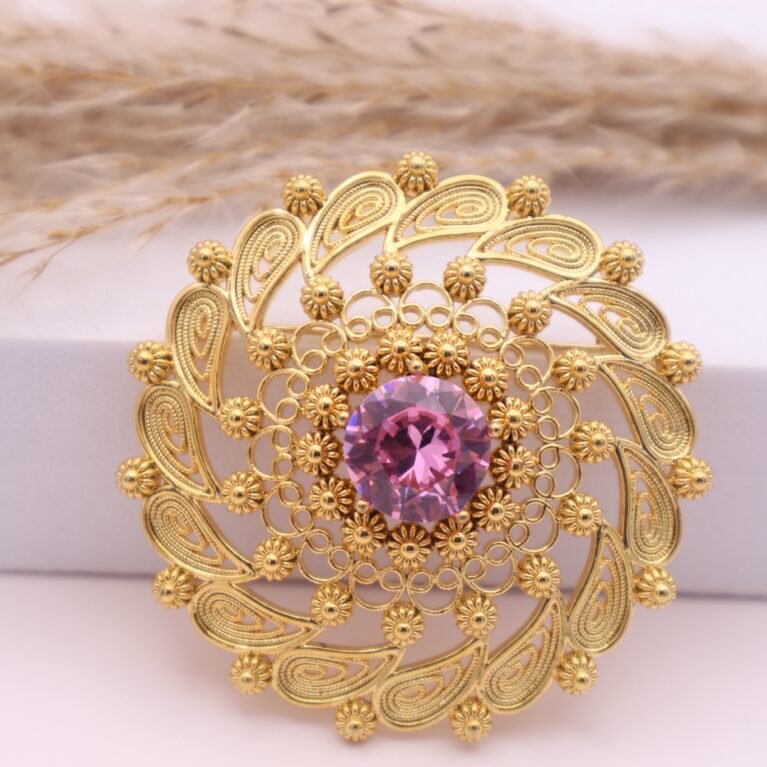 BROCHES PIEDRA Y PERLA