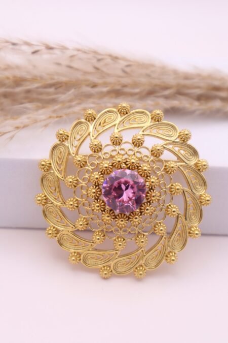 BROCHES PIEDRA Y PERLA