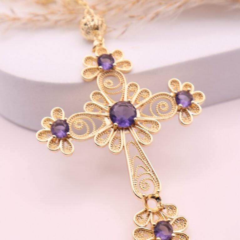 CADENA ROSARIO CON PIEDRA