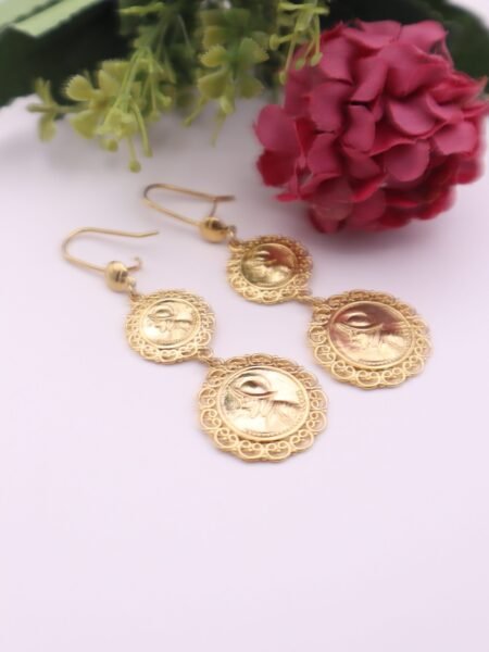 ARETES DOBLE MONEDA